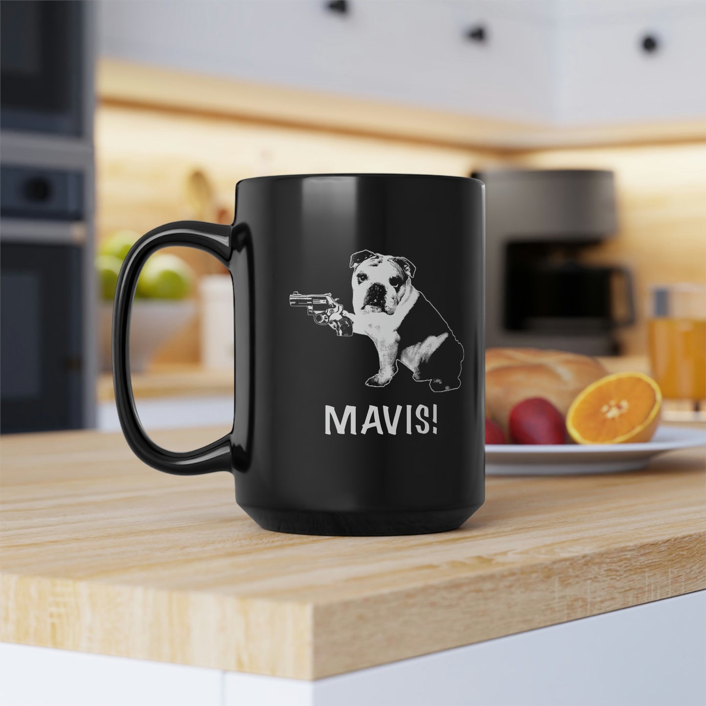 Mavis Black Mug, 15oz