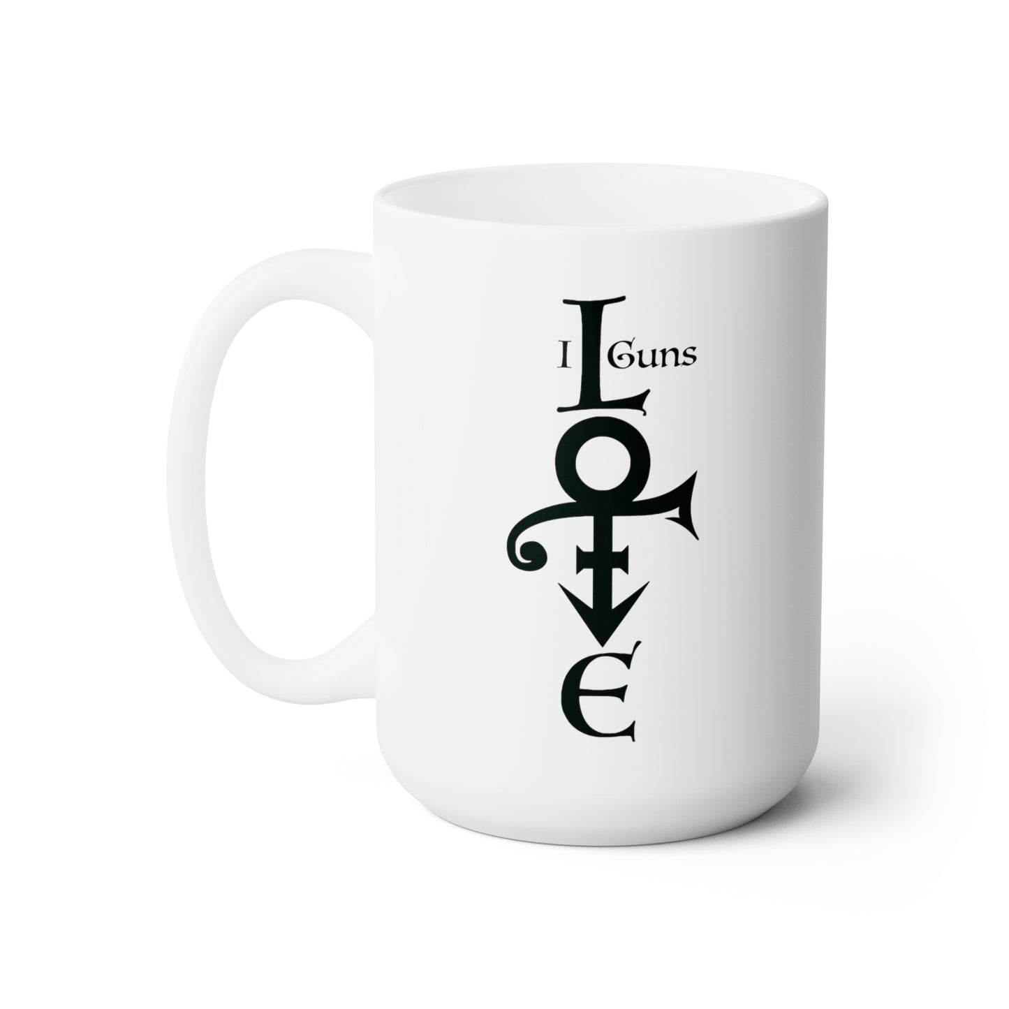 "I LOVE Guns" Ceramic Mug 15oz