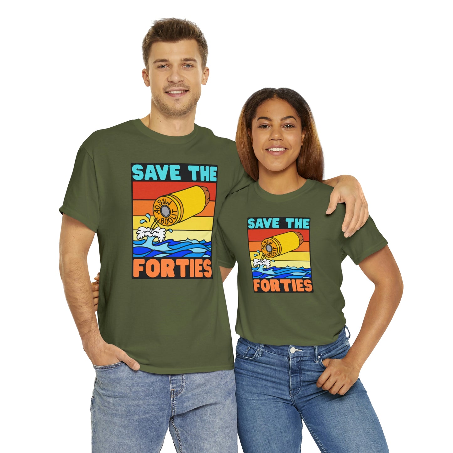Save the Forties! Unisex Heavy Cotton Tee