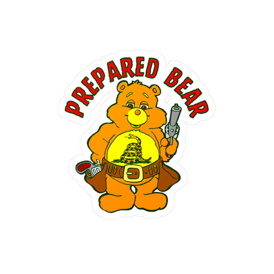 Prepared Bear Kiss-Cut Vinyl Decals