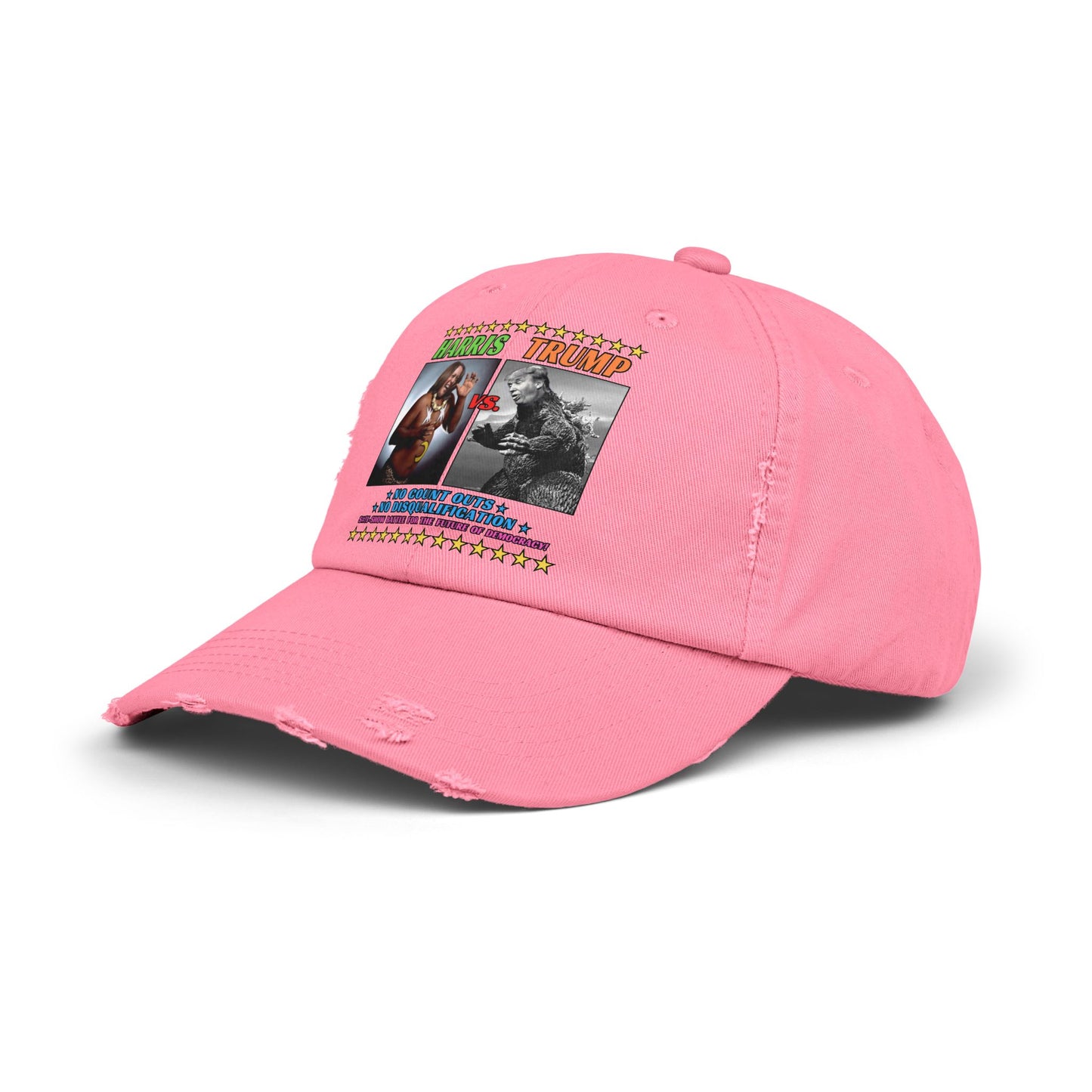 Harris v. Trump! Unisex Distressed Cap