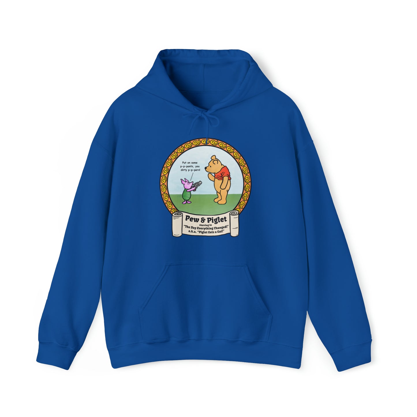 Piglet Gets a Gat! Unisex Heavy Blend™ Hooded Sweatshirt