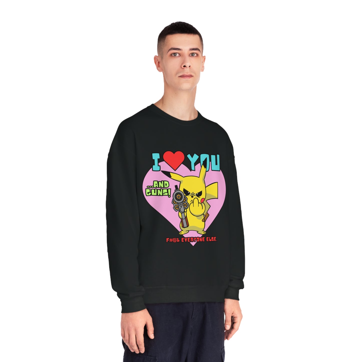I Love You & Guns! Unisex NuBlend® Crewneck Sweatshirt