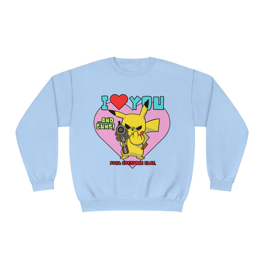 I Love You & Guns! Unisex NuBlend® Crewneck Sweatshirt