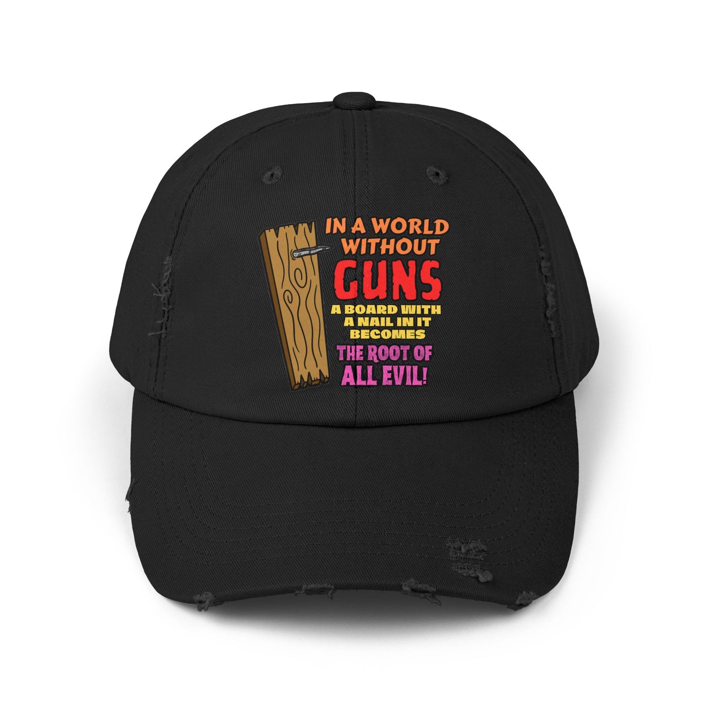 World Without Guns! Unisex Distressed Cap