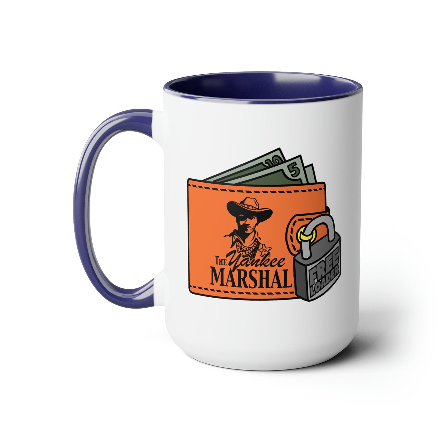 Freeloader Two-Tone Coffee Mugs, 15oz