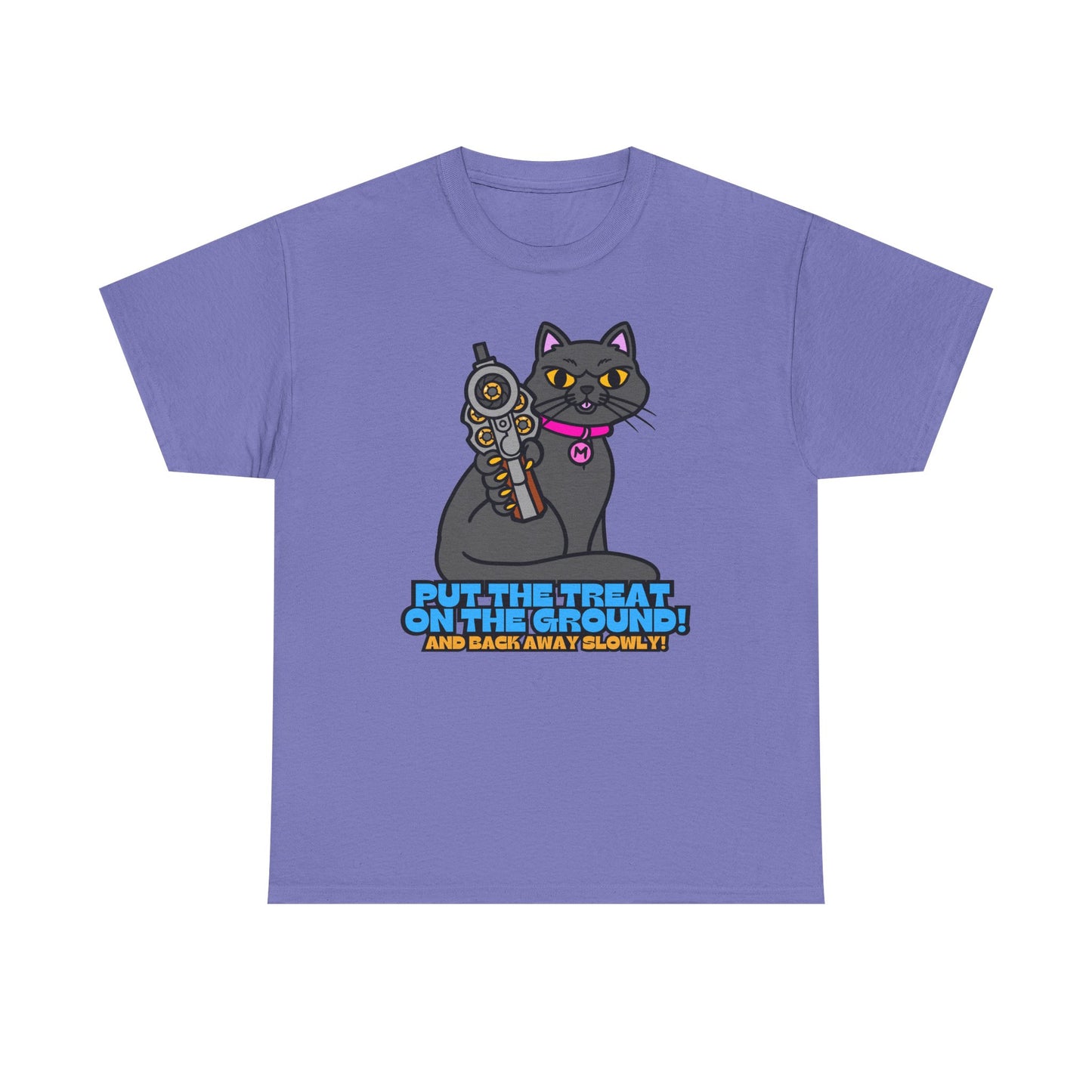 Playful Cat Graphic Tee - Cat Treat! Unisex Heavy Cotton Tee