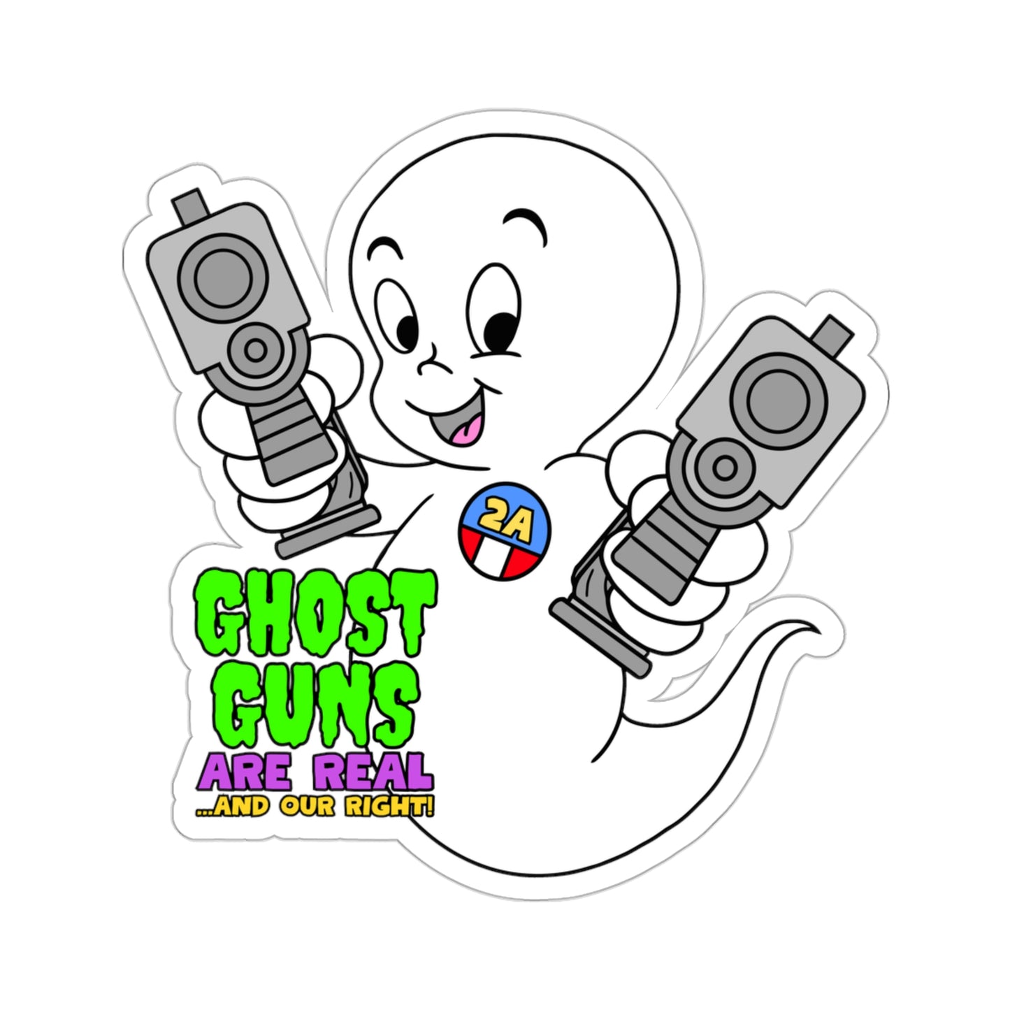 Ghost Guns R Real! Kiss-Cut Stickers