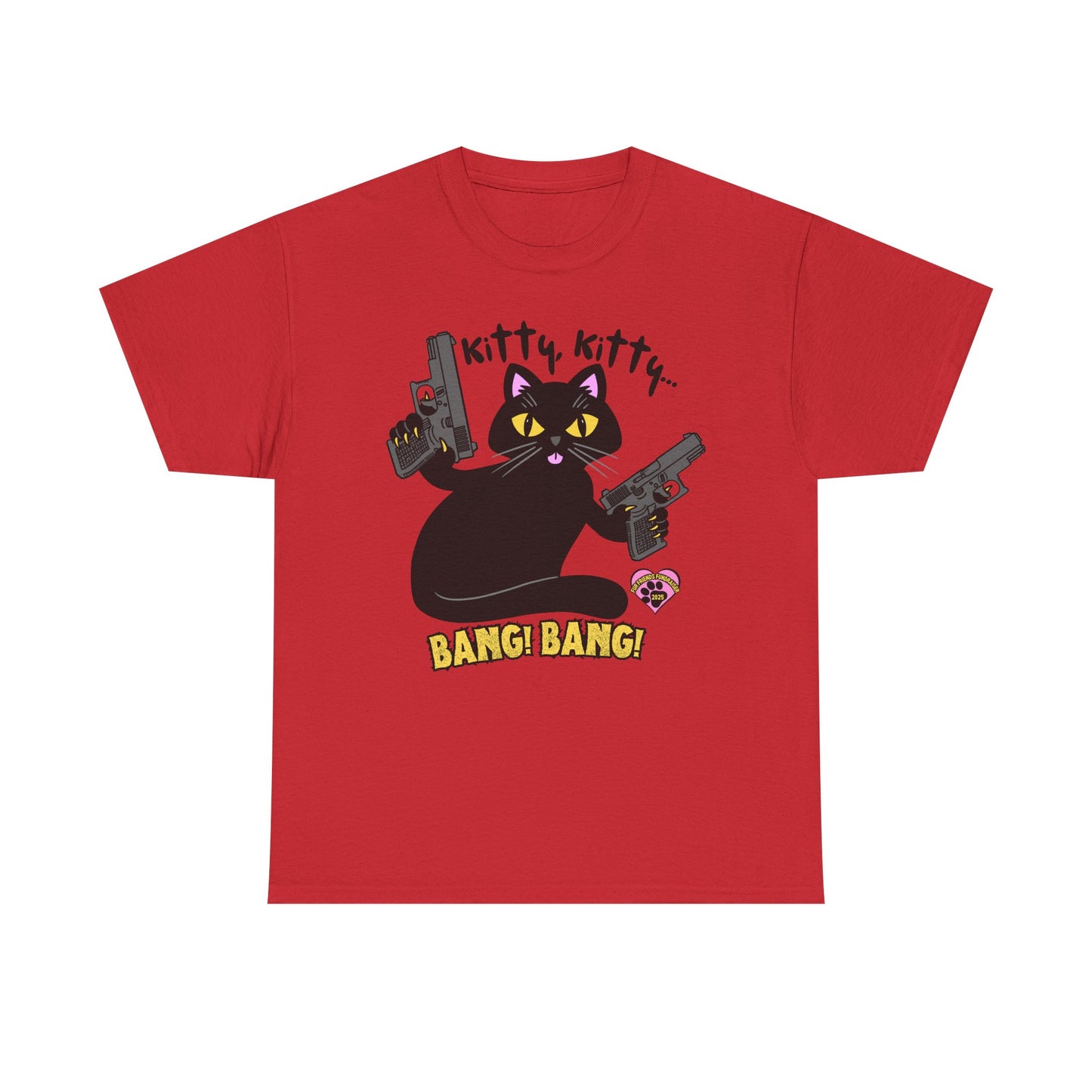 (FFF) Kitty, Kitty Bang, Bang! Unisex Heavy Cotton Tee