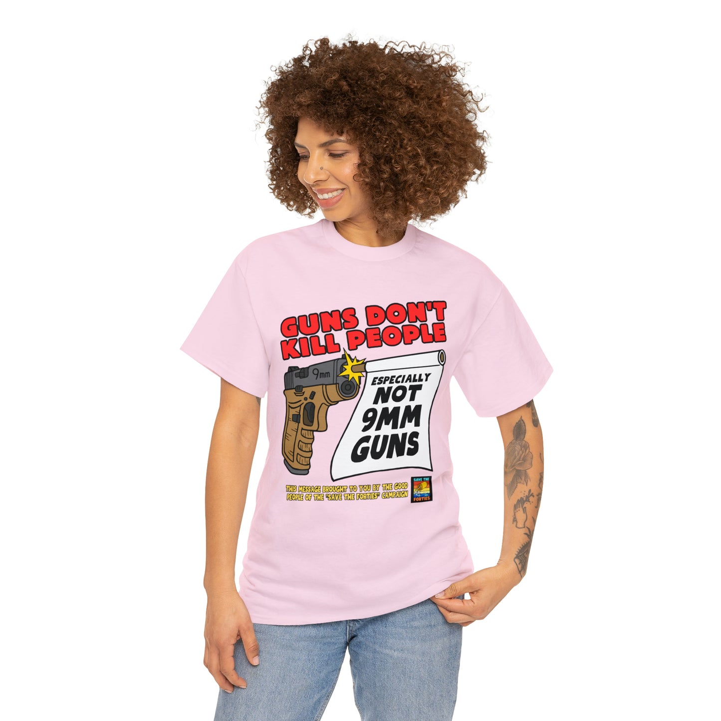 Guns Don't Kill Unisex Heavy Cotton Tee