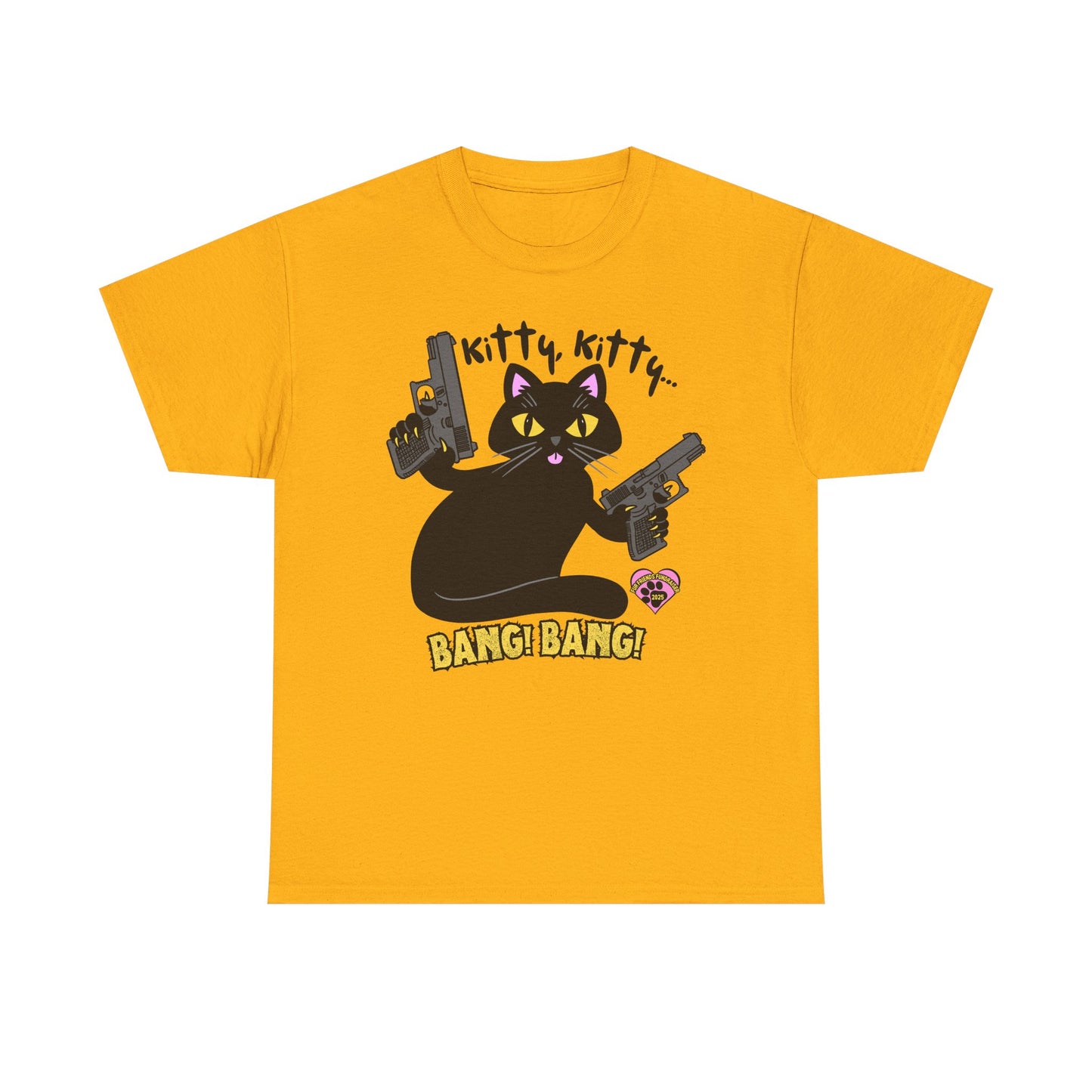 (FFF) Kitty, Kitty Bang, Bang! Unisex Heavy Cotton Tee