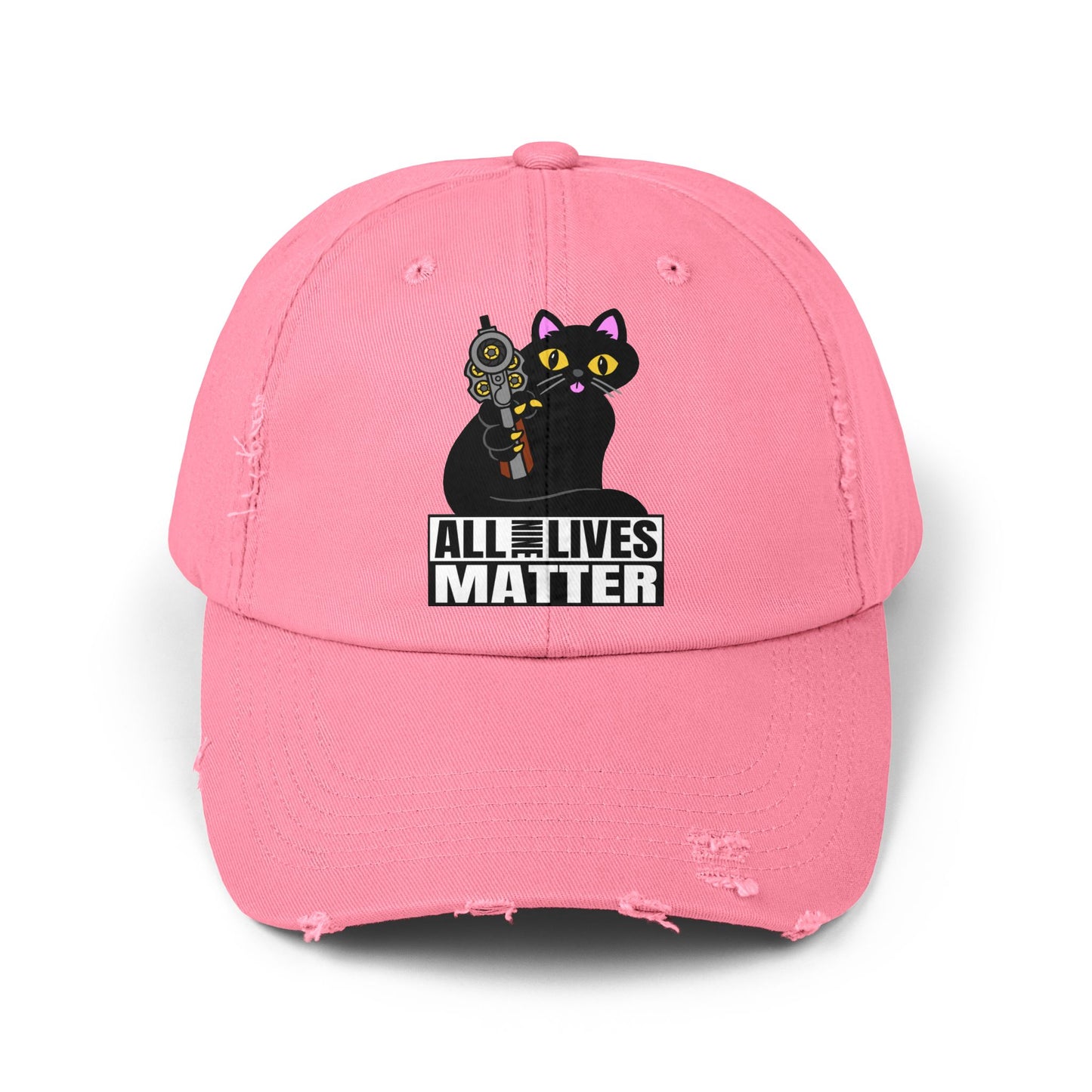 All9Lives! Unisex Distressed Cap