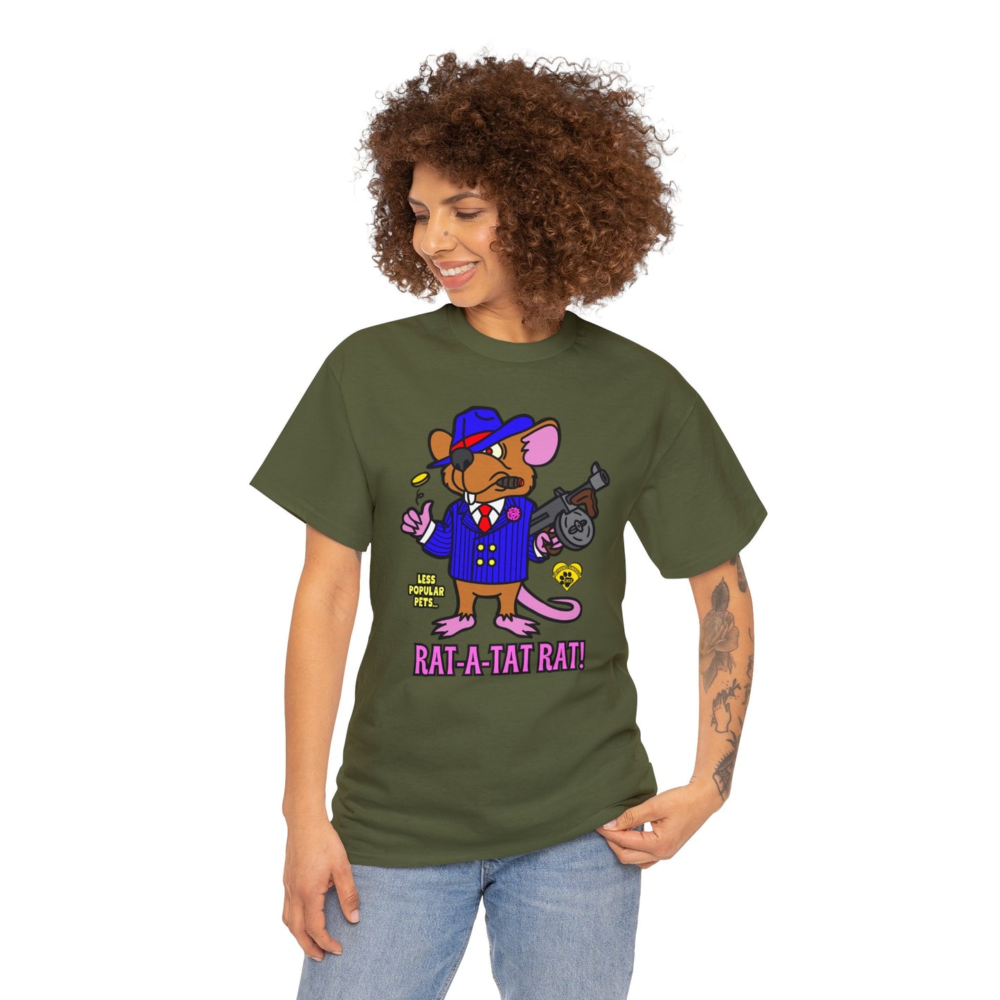 Rat-a-tat Rat! Unisex Heavy Cotton Tee