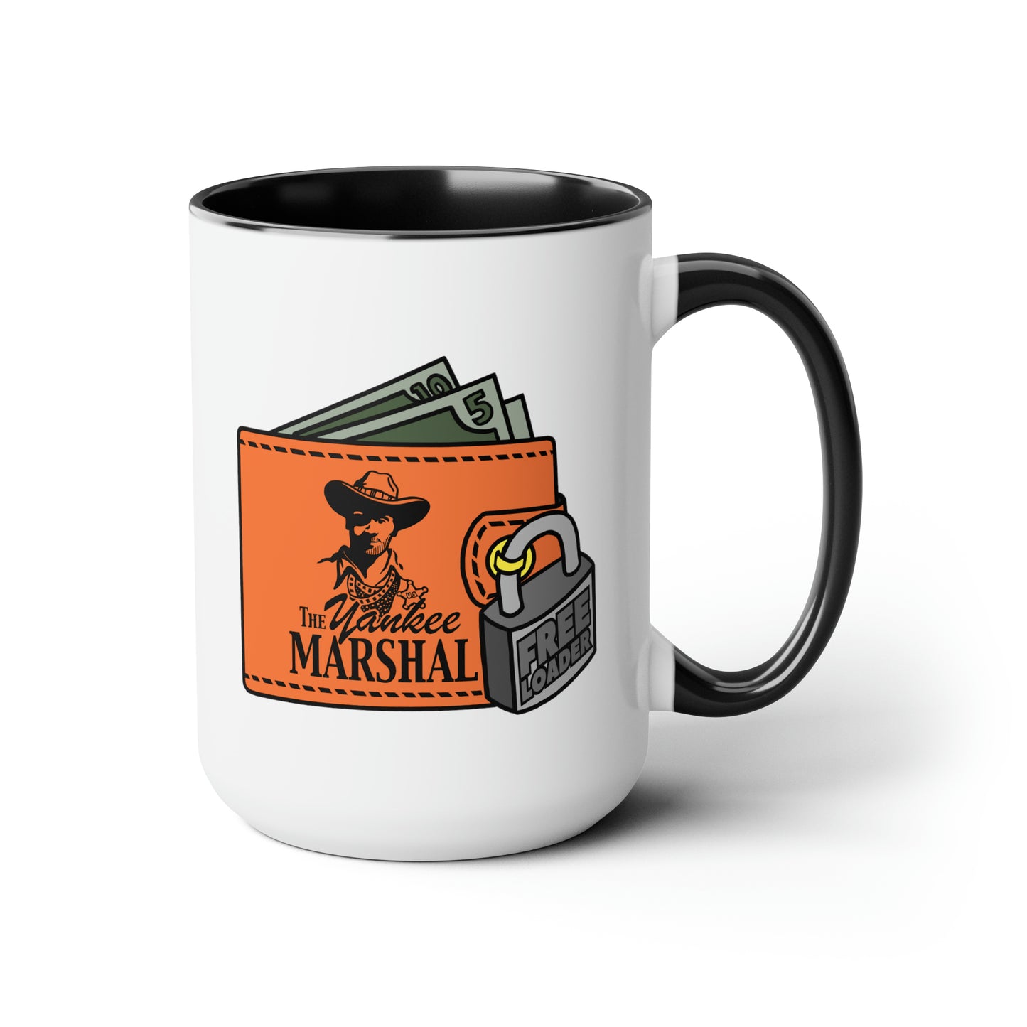 Freeloader Two-Tone Coffee Mugs, 15oz