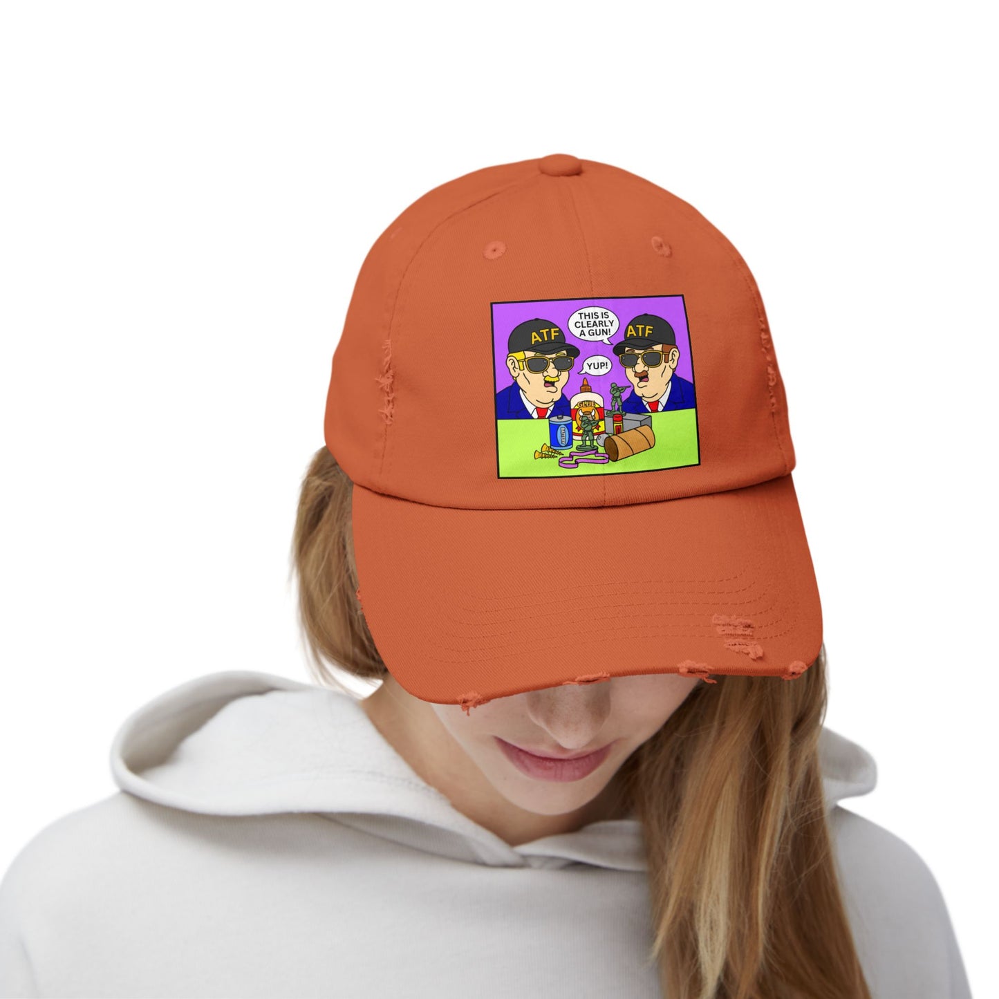 Clearly a Gun! Unisex Distressed Cap