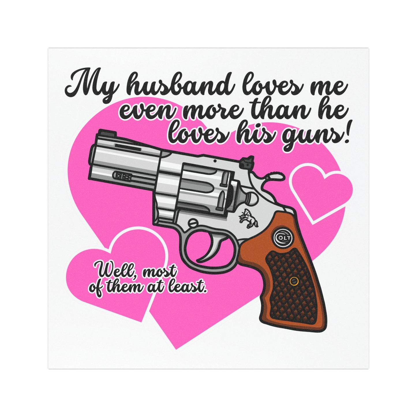 My Husband Loves me...! Car Magnets
