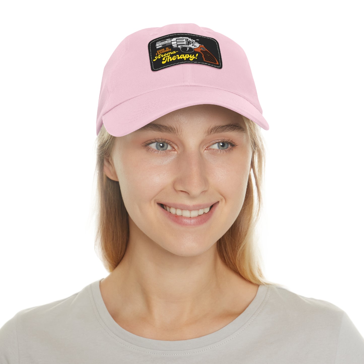 AromaTherapy! Dad Hat with Leather Patch (Rectangle)