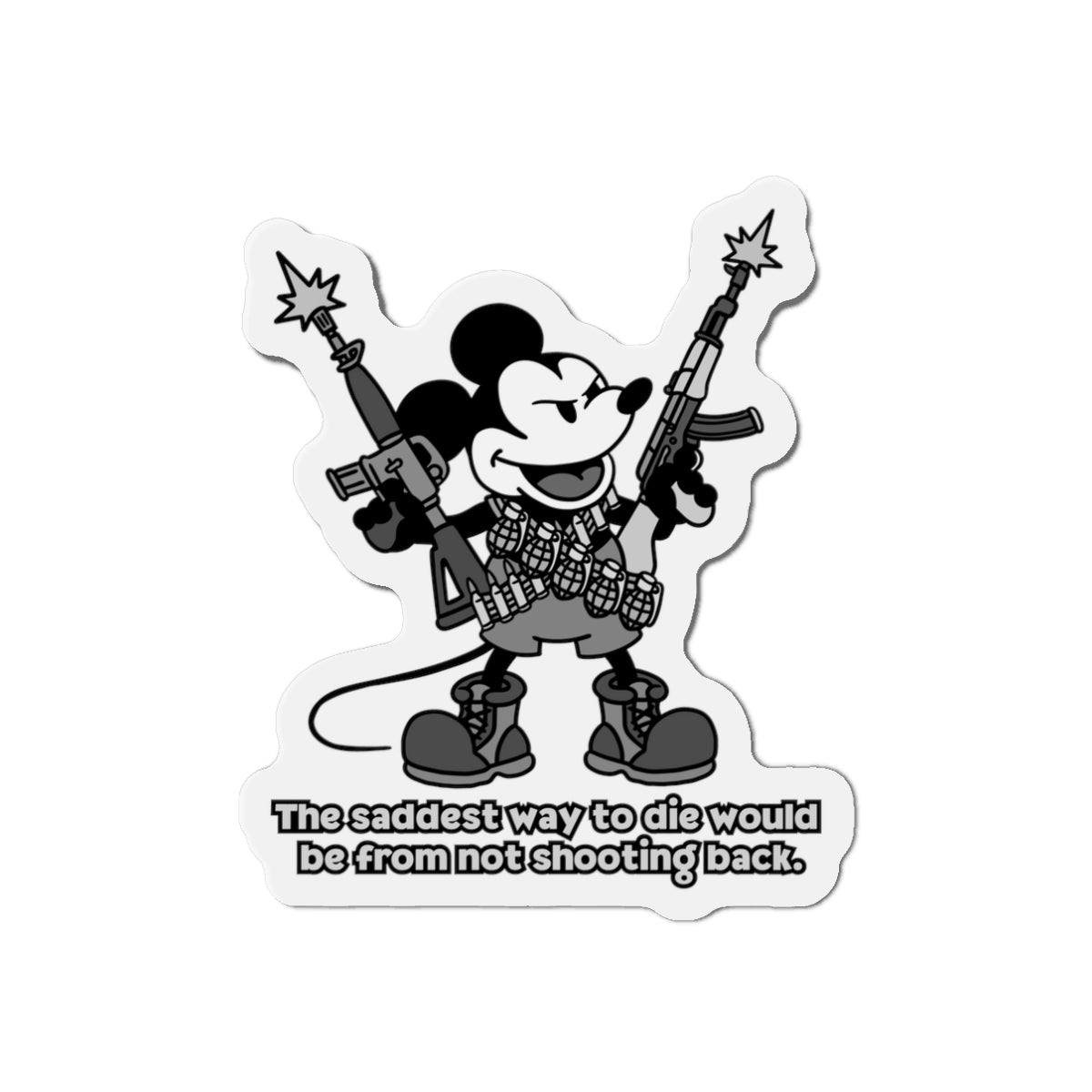 Rebellious Mickey Die-Cut Magnet - Bold Statement Decor