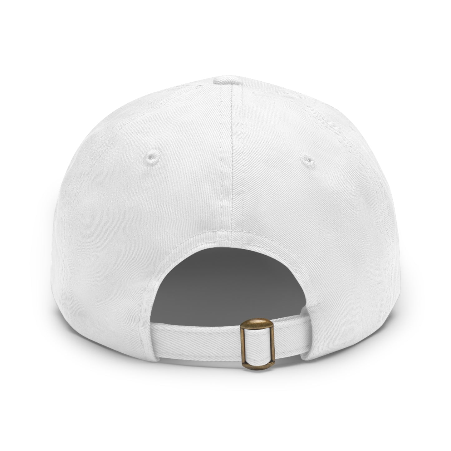 Bite Out of Crime! Dad Hat with Leather Patch (Rectangle)