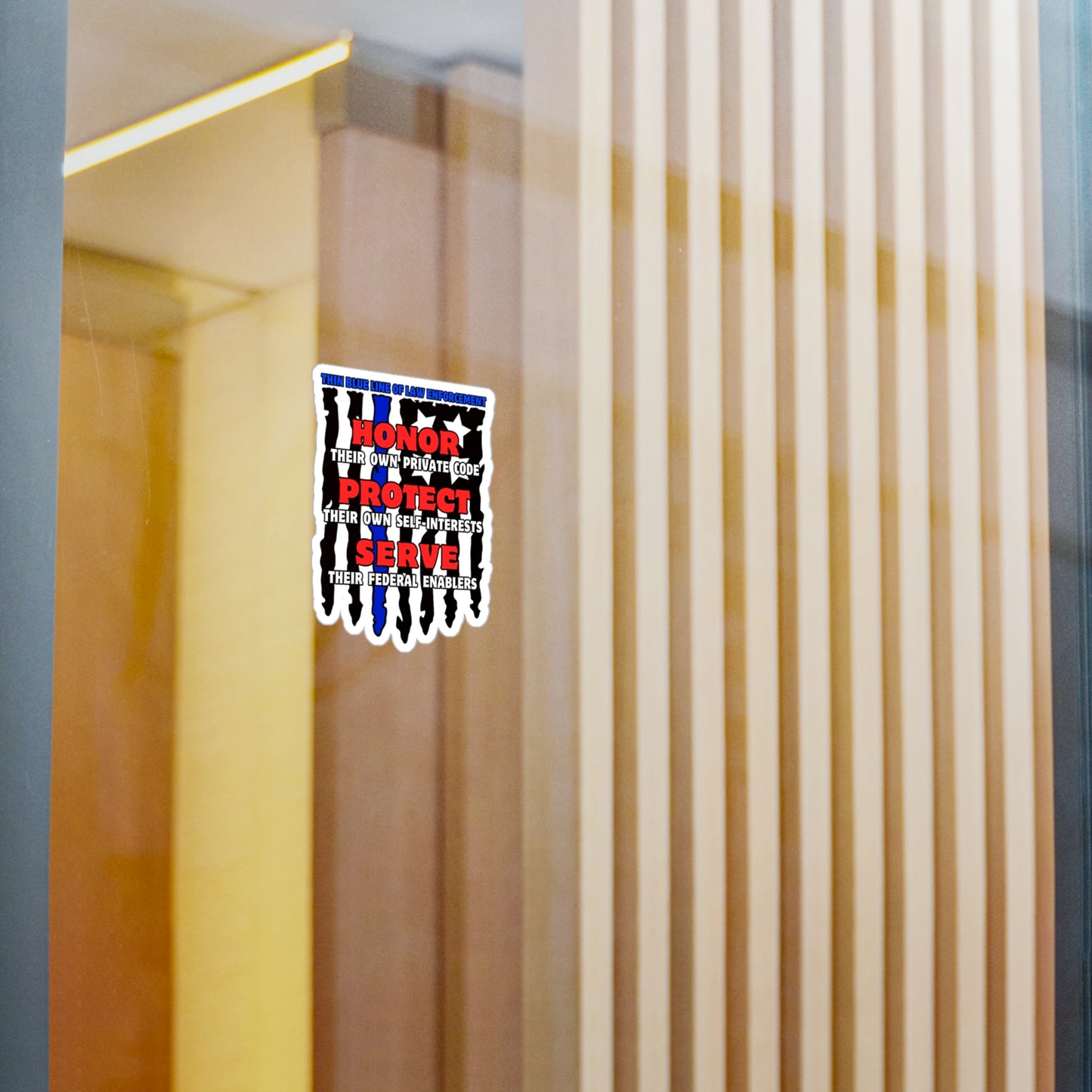 True Thin Blue Line! Kiss-Cut Vinyl Decals