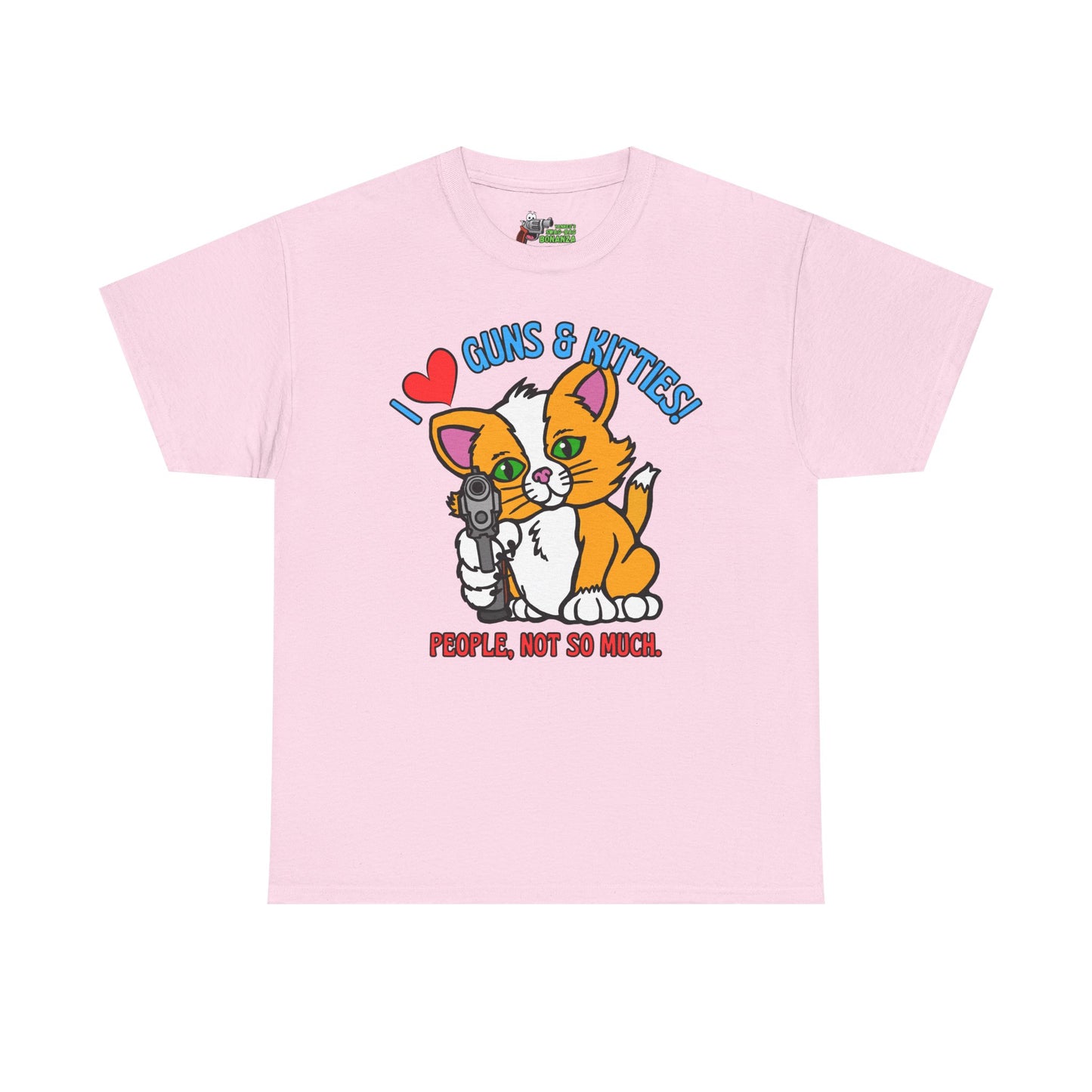 Guns & Kitties! Unisex Heavy Cotton Tee
