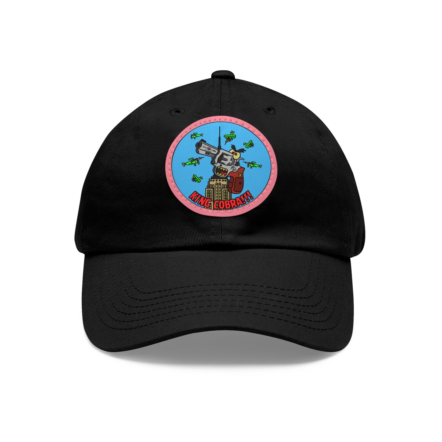 King Cobra!!! Dad Hat with Leather Patch (Round)