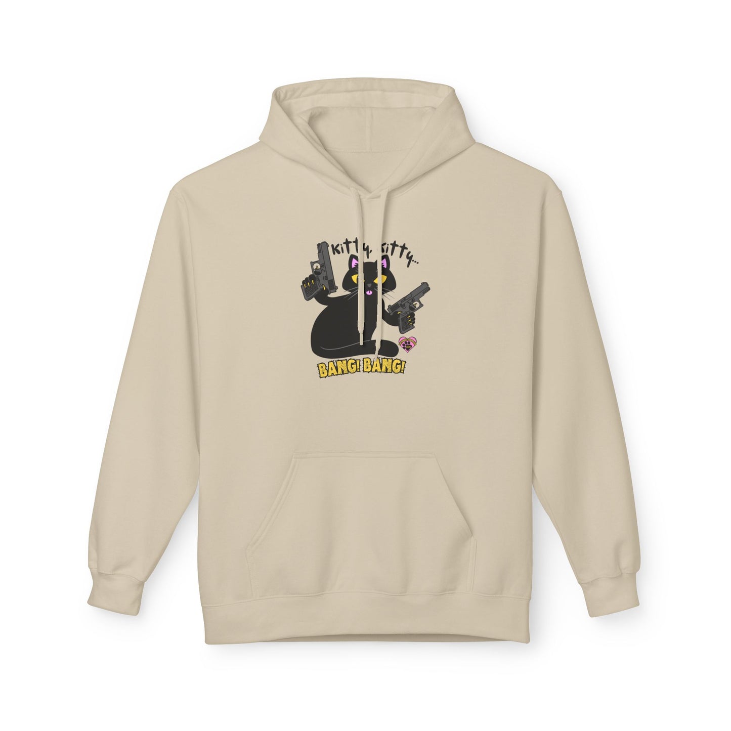 Kitty, Kitty, Bang, Bang! Unisex Midweight Softstyle Fleece Hoodie