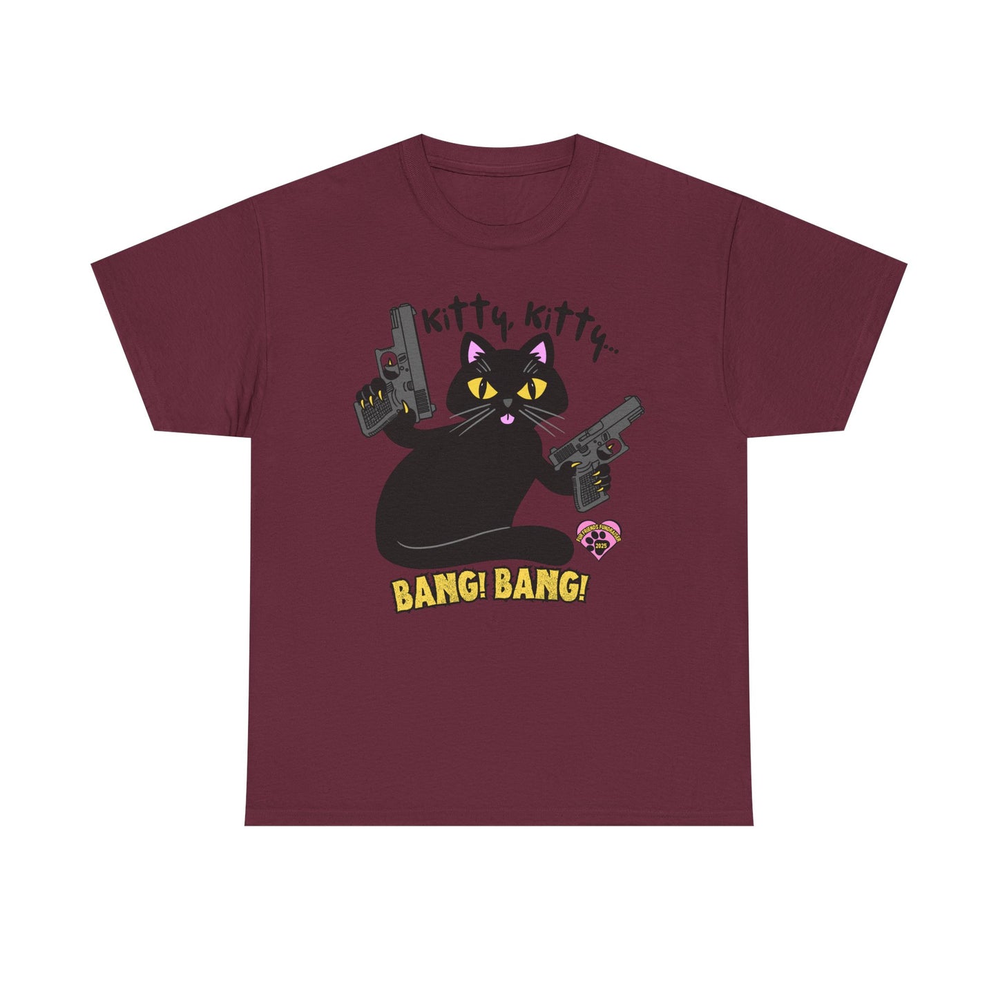 (FFF) Kitty, Kitty Bang, Bang! Unisex Heavy Cotton Tee
