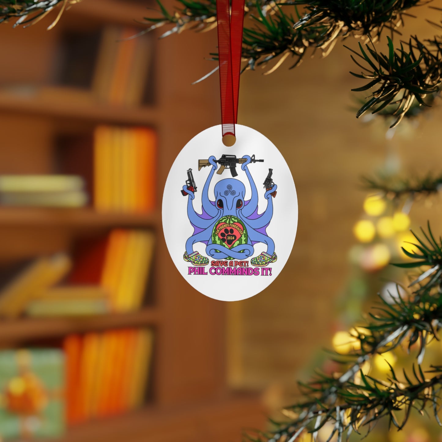 Phil Commands It! (FFF) Metal Ornaments