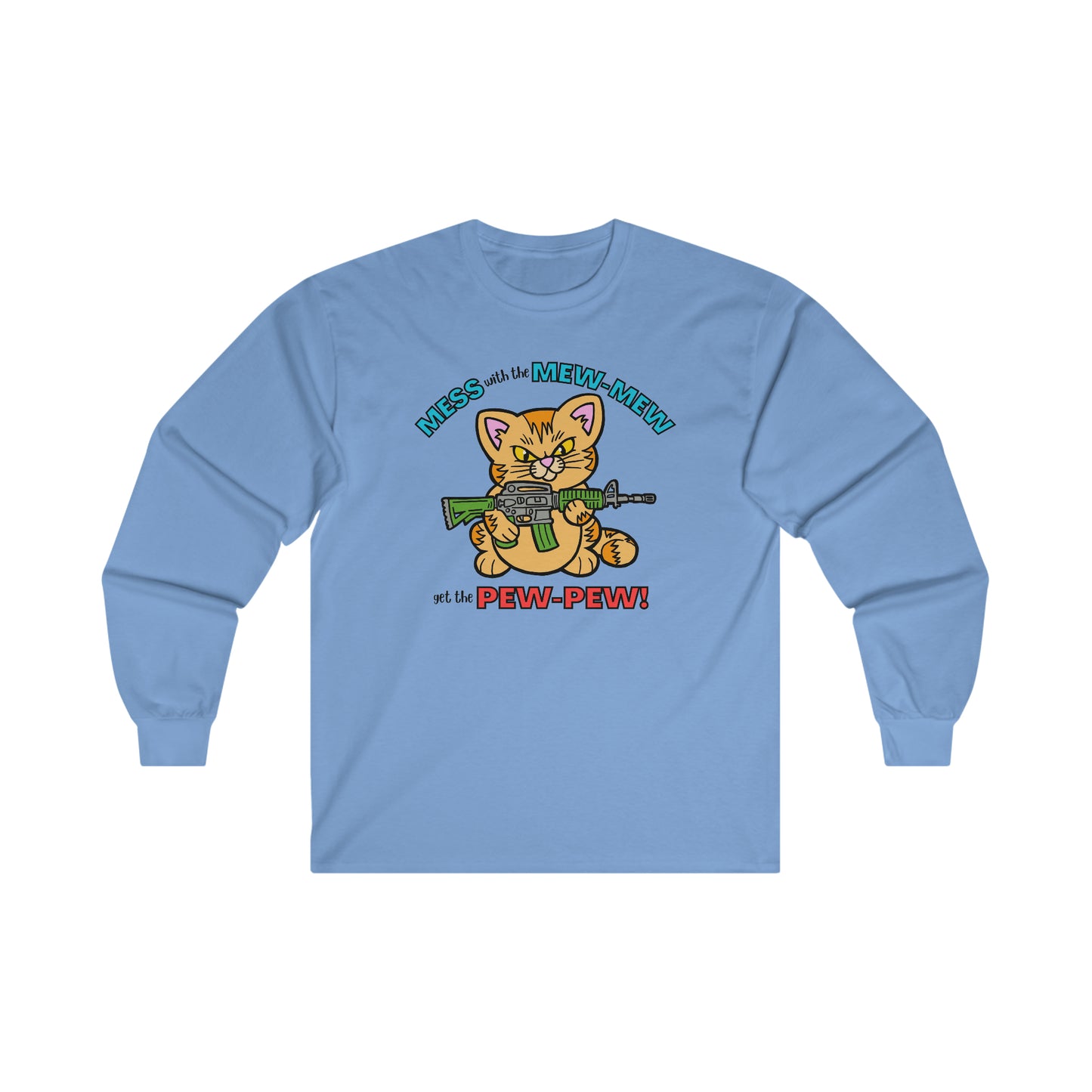 Mew-Mew Pew-Pew Ultra Cotton Long Sleeve Tee