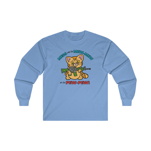 Mew-Mew Pew-Pew Ultra Cotton Long Sleeve Tee