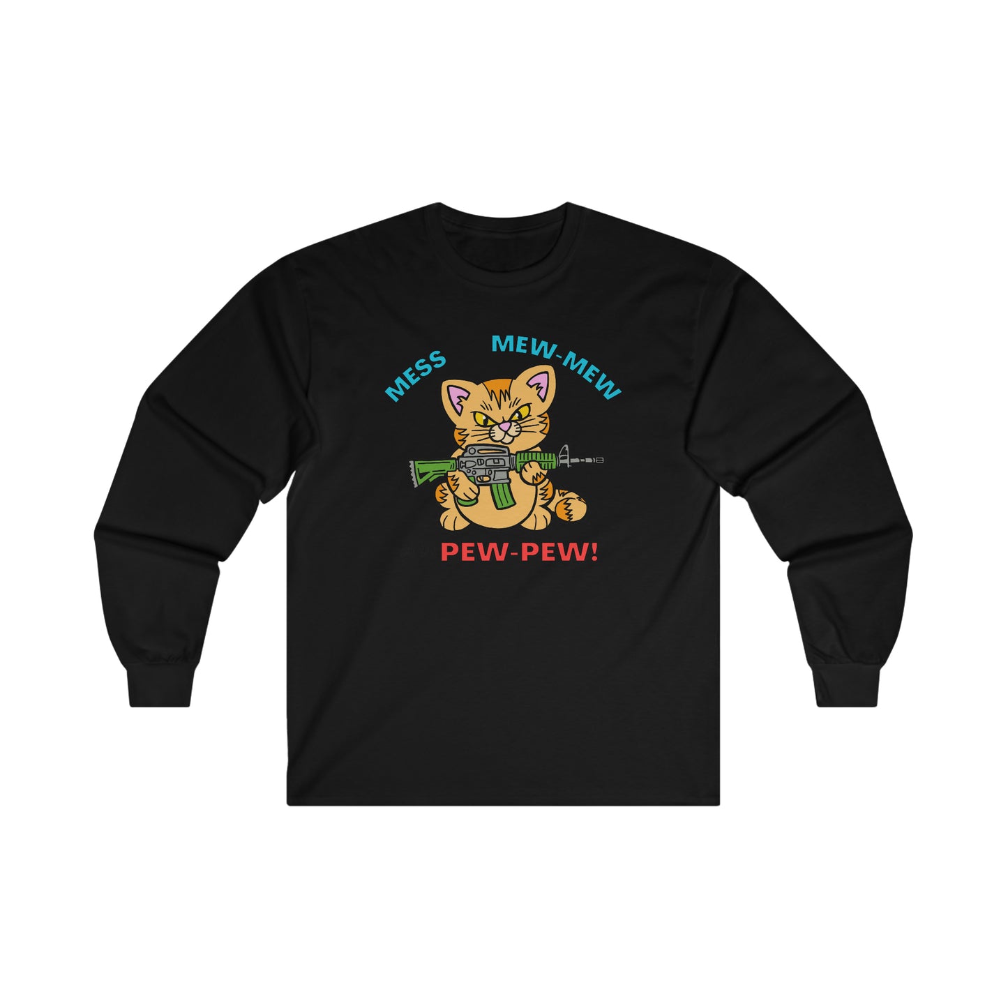 Mew-Mew Pew-Pew Ultra Cotton Long Sleeve Tee