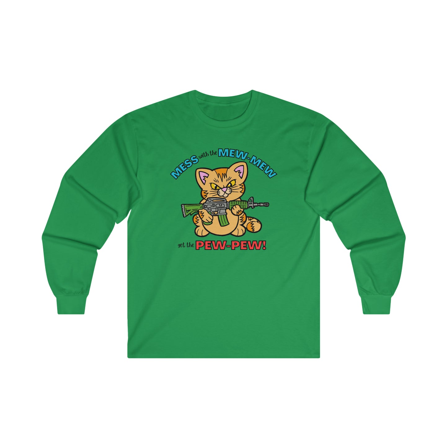 Mew-Mew Pew-Pew Ultra Cotton Long Sleeve Tee