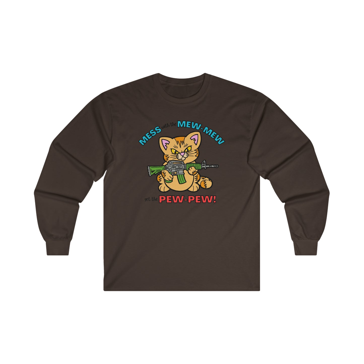 Mew-Mew Pew-Pew Ultra Cotton Long Sleeve Tee