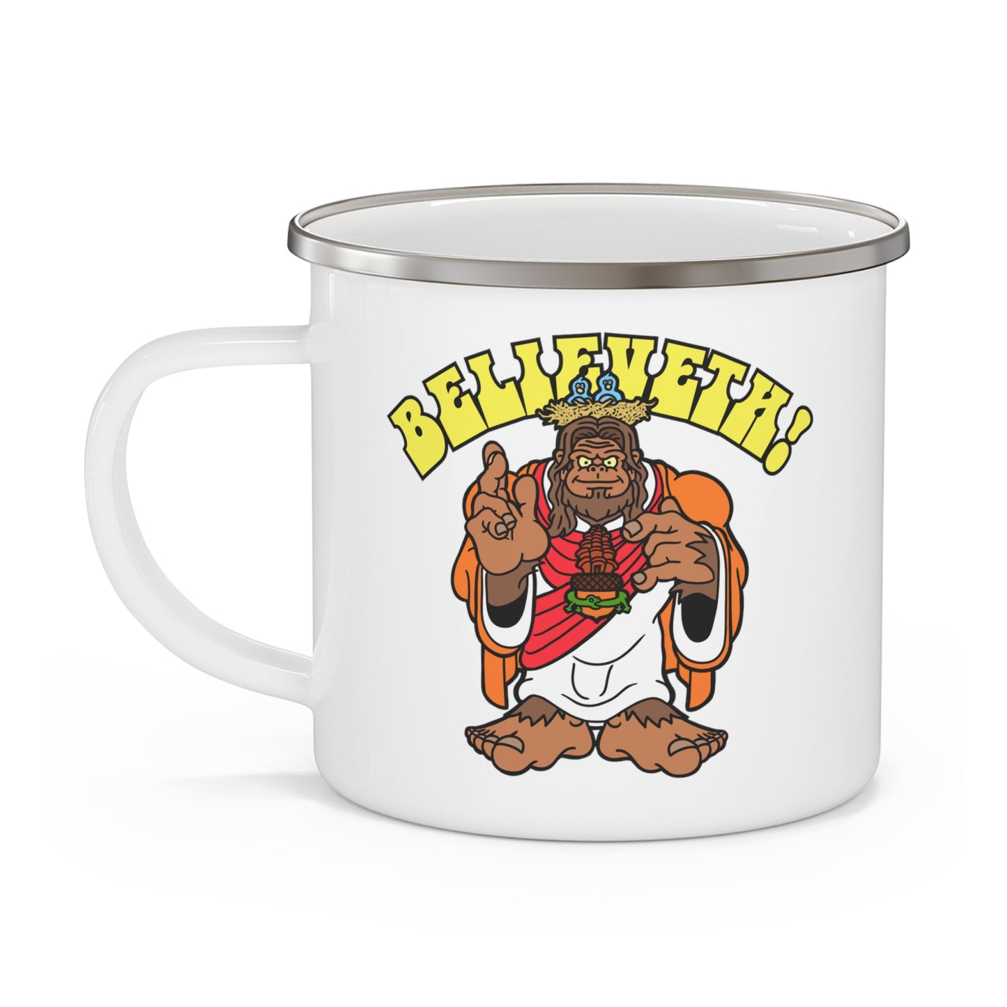 Believeth! Enamel Camping Mug