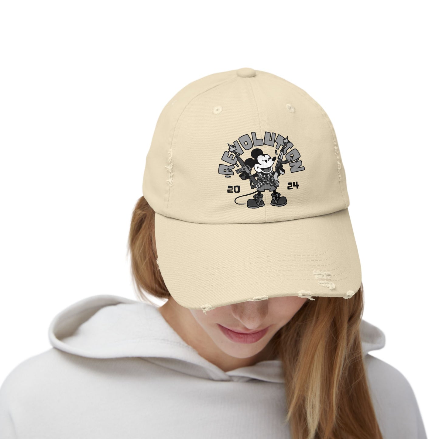 Revolutionary Mickey! Unisex Distressed Cap