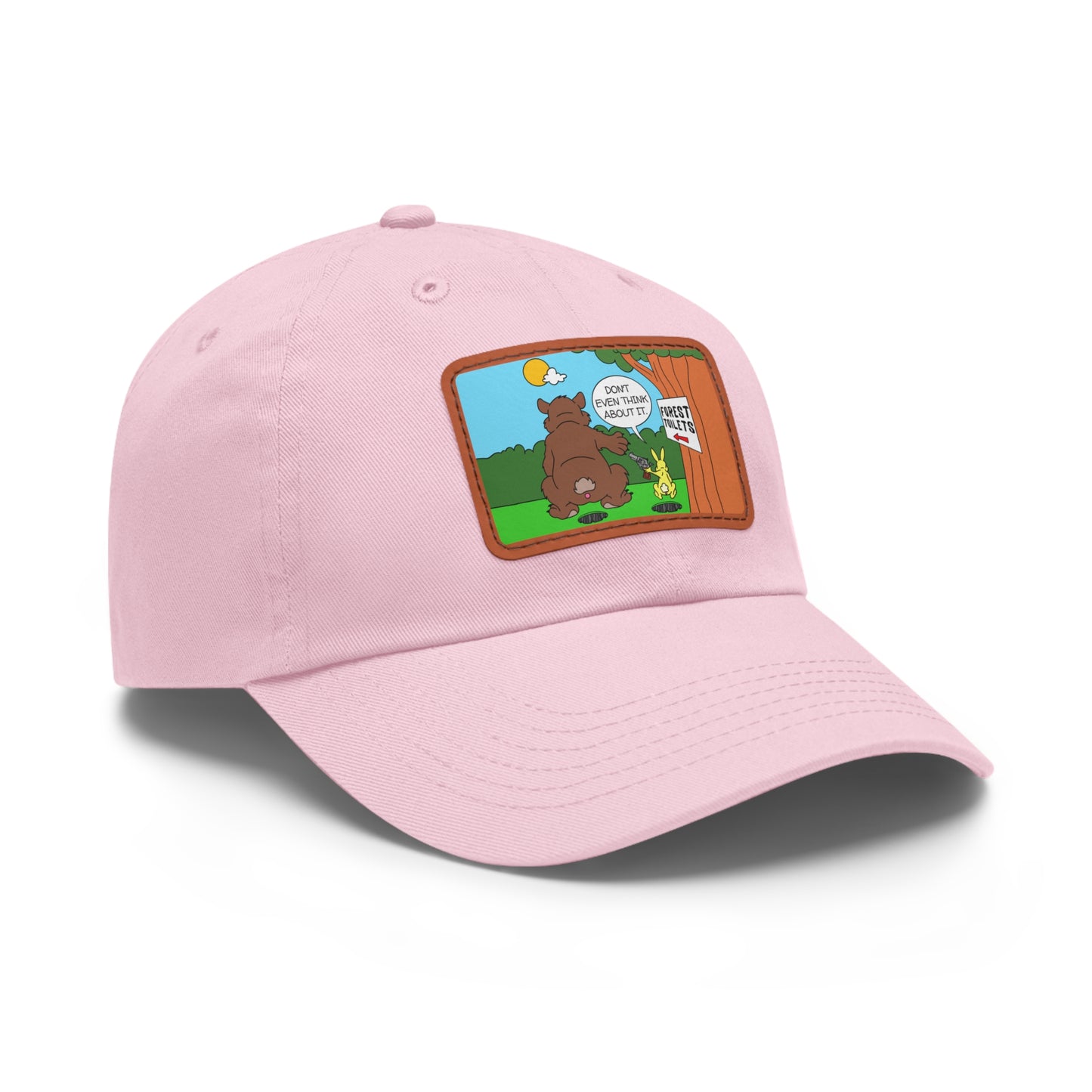 Bear & Rabbit Business! Dad Hat with Leather Patch (Rectangle)