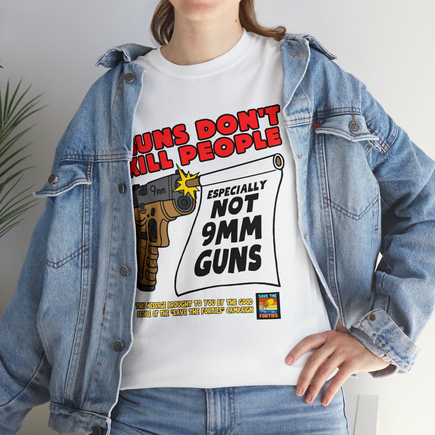 Guns Don't Kill Unisex Heavy Cotton Tee