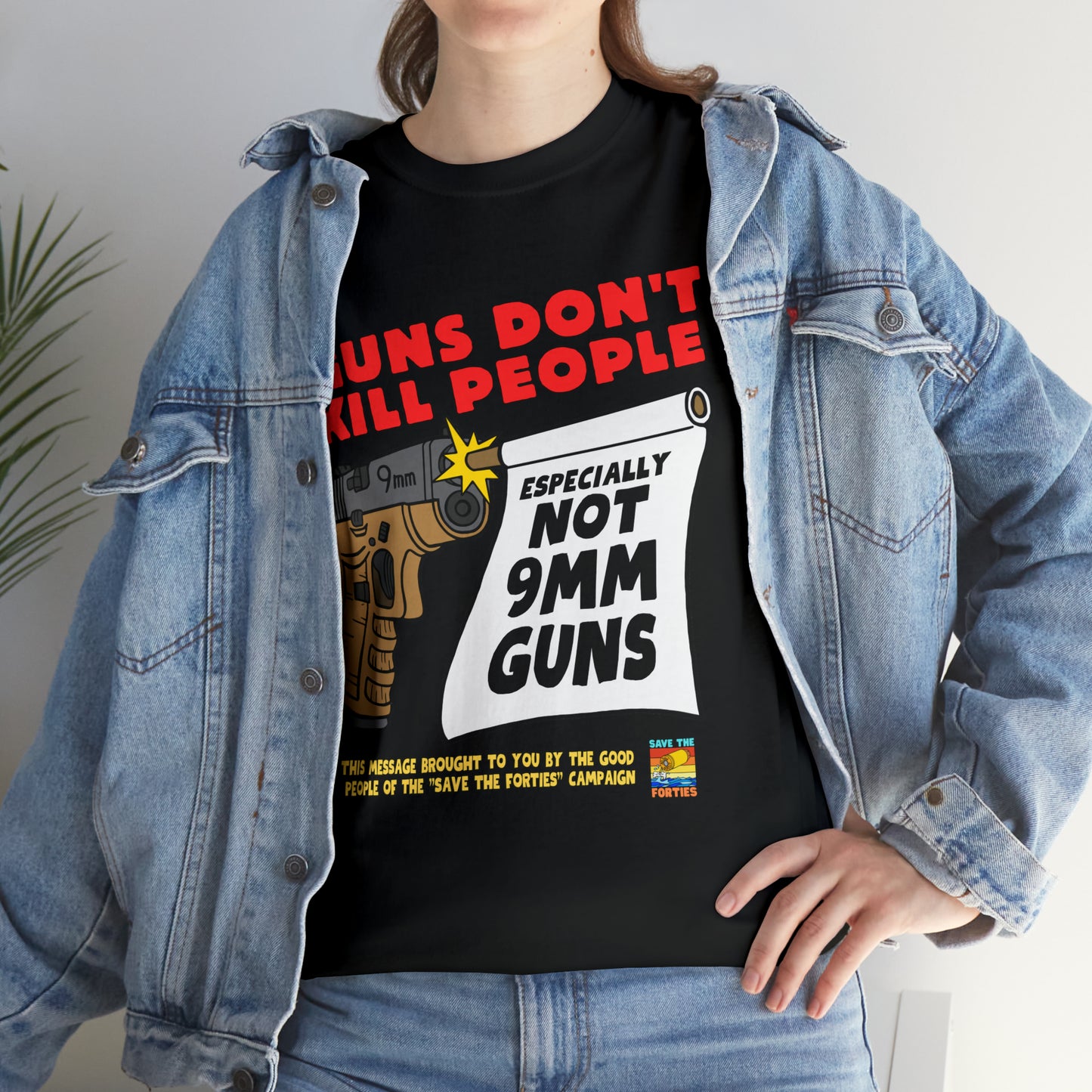 Guns Don't Kill Unisex Heavy Cotton Tee