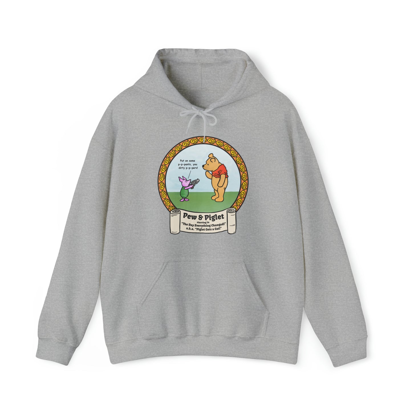 Piglet Gets a Gat! Unisex Heavy Blend™ Hooded Sweatshirt