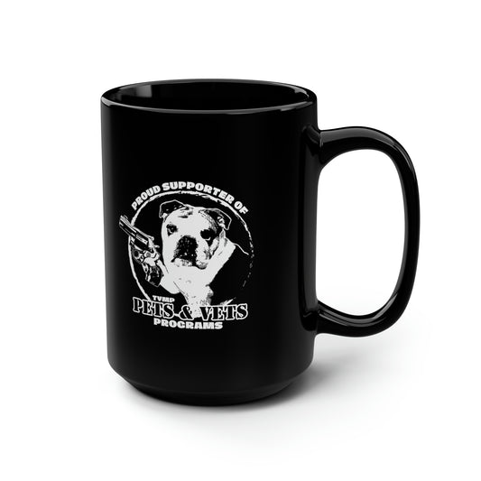 P&V Supporter Black Mug, 15oz