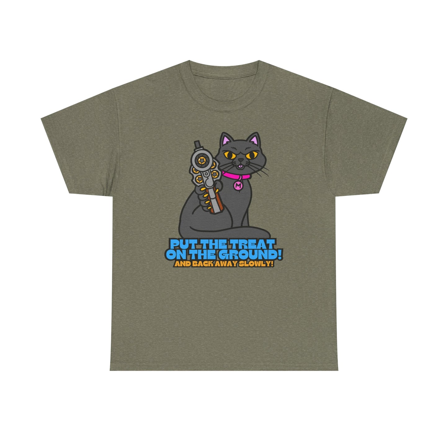 Playful Cat Graphic Tee - Cat Treat! Unisex Heavy Cotton Tee