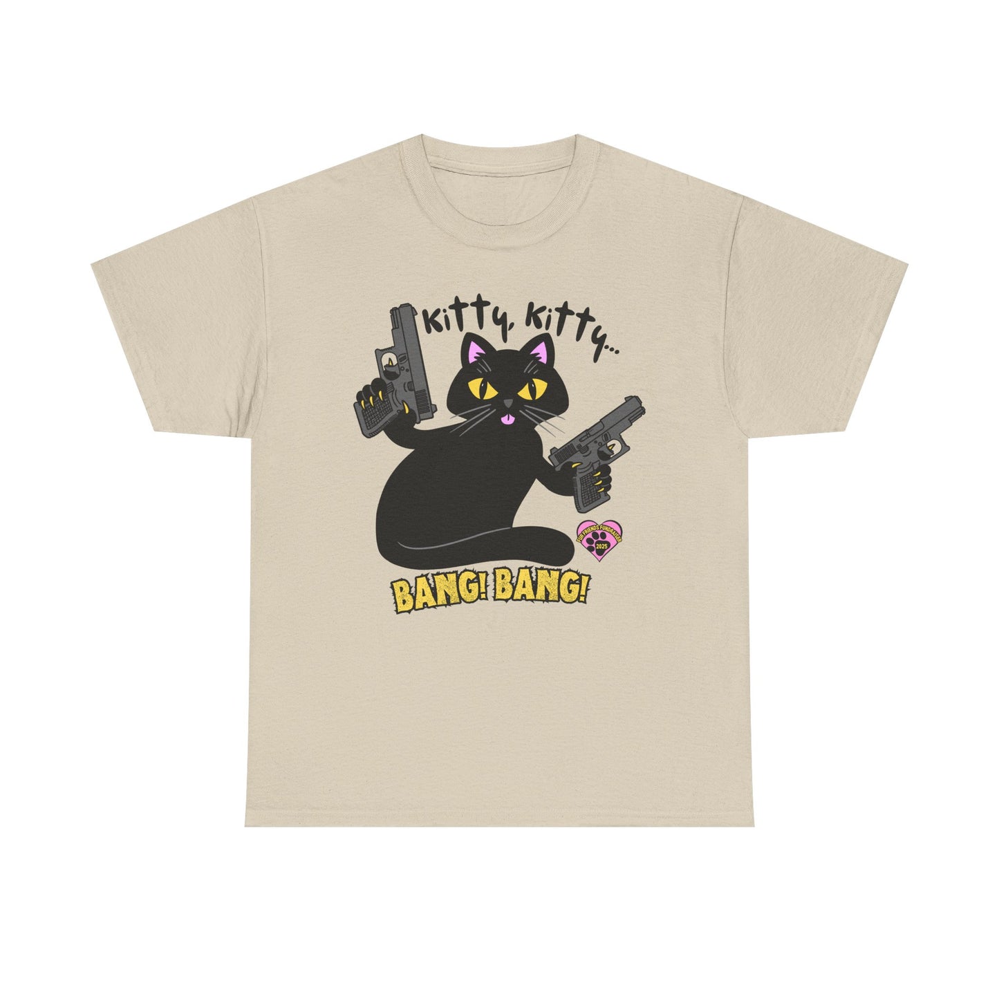 (FFF) Kitty, Kitty Bang, Bang! Unisex Heavy Cotton Tee