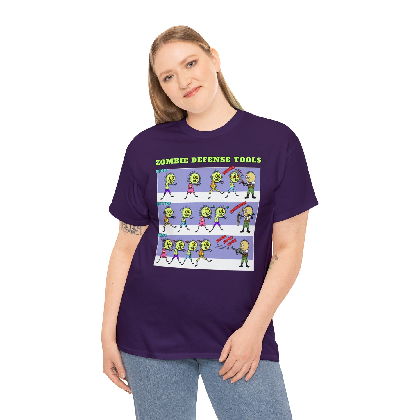 Zombie Defense Tools Unisex Heavy Cotton Tee