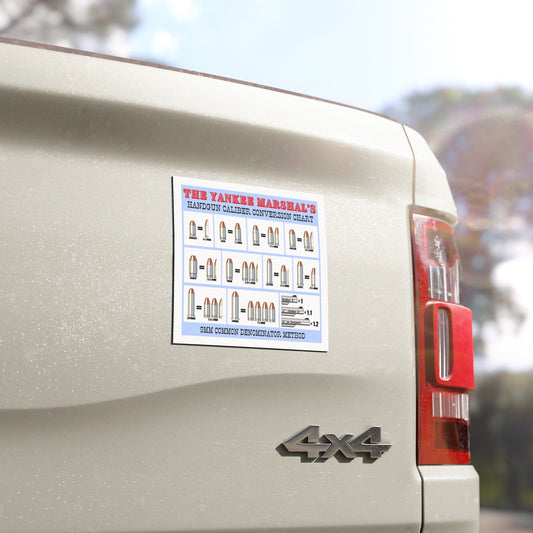 Caliber Conversion Chart Car Magnets