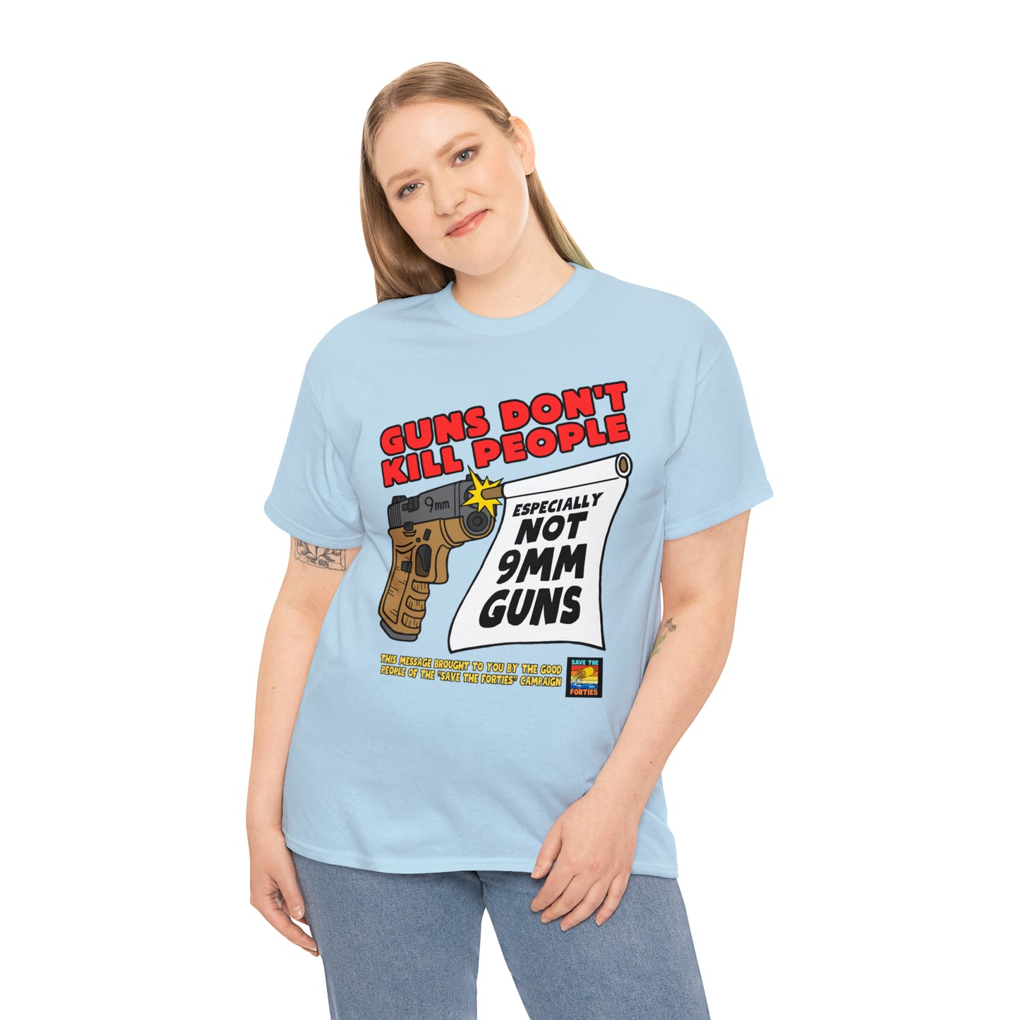 Guns Don't Kill Unisex Heavy Cotton Tee