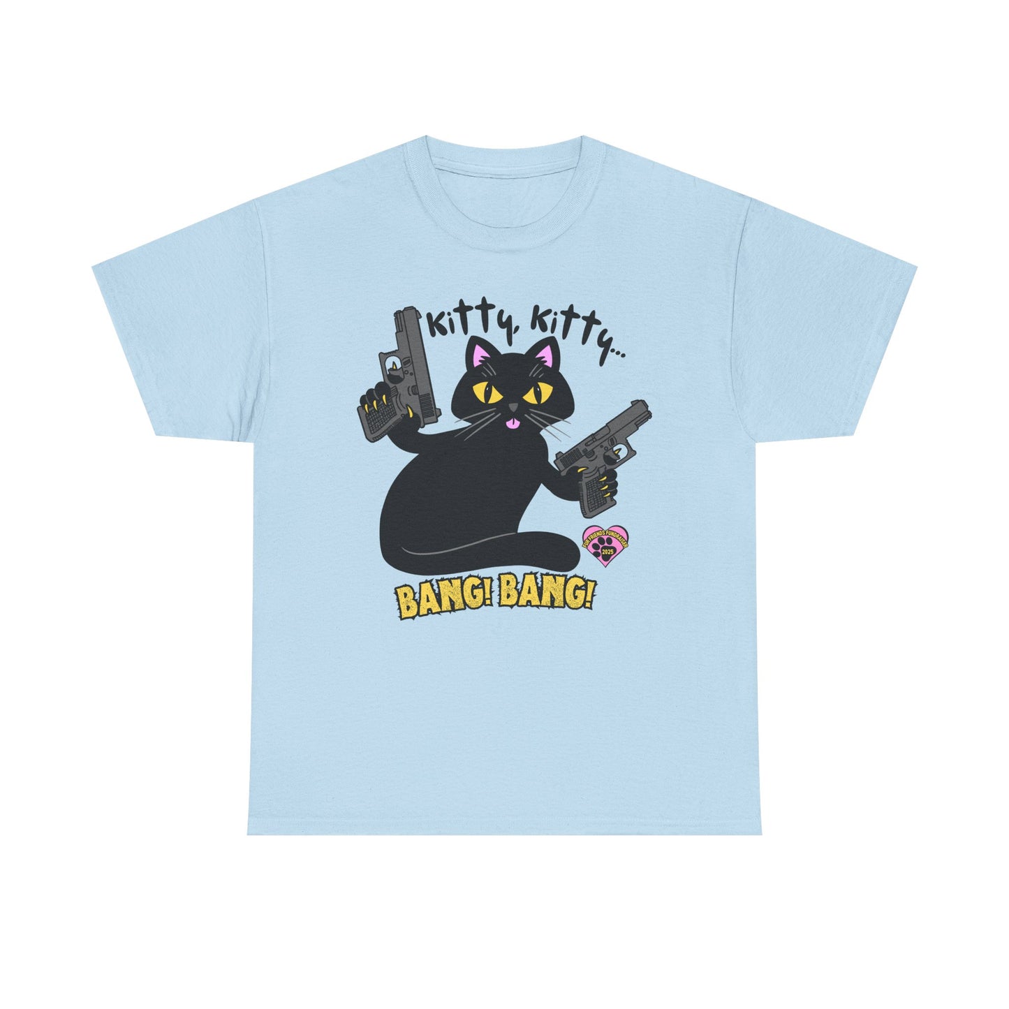 (FFF) Kitty, Kitty Bang, Bang! Unisex Heavy Cotton Tee