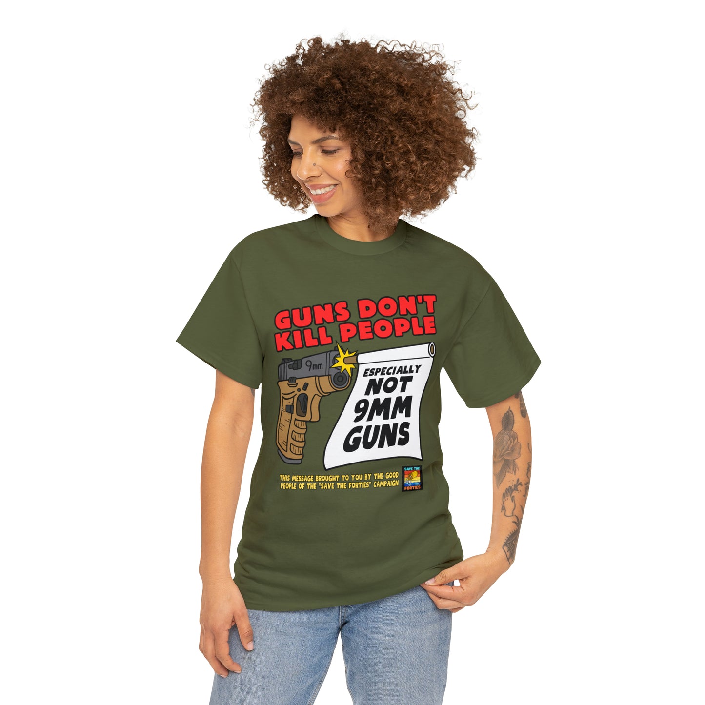 Guns Don't Kill Unisex Heavy Cotton Tee