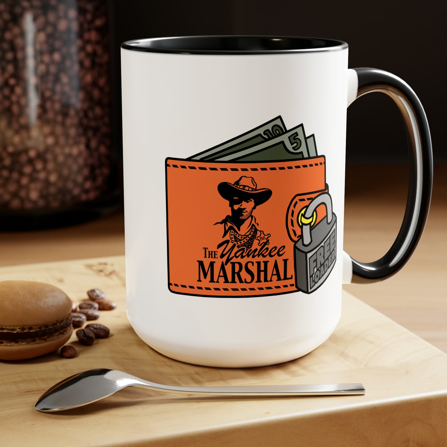 Freeloader Two-Tone Coffee Mugs, 15oz