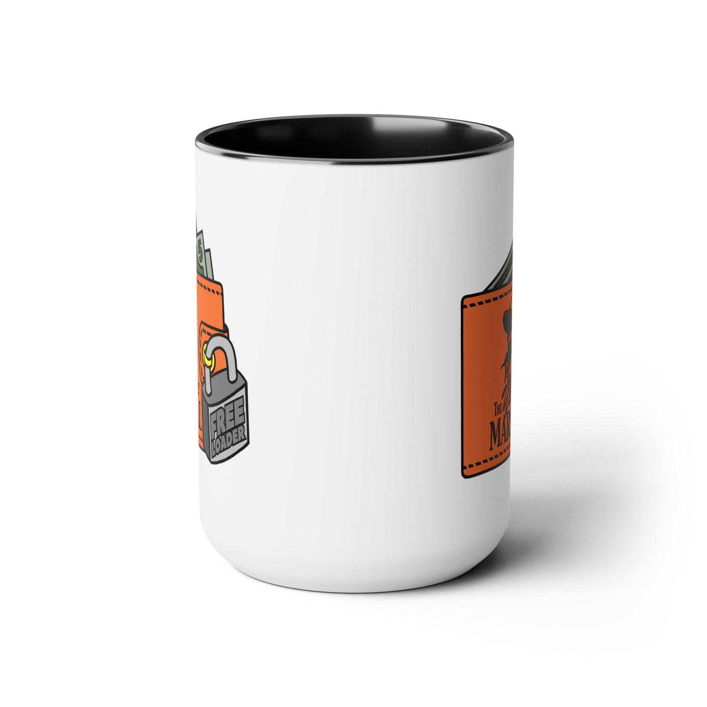 Freeloader Two-Tone Coffee Mugs, 15oz
